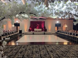 Black and white dance floor