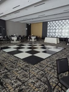 Black and white dance floor
